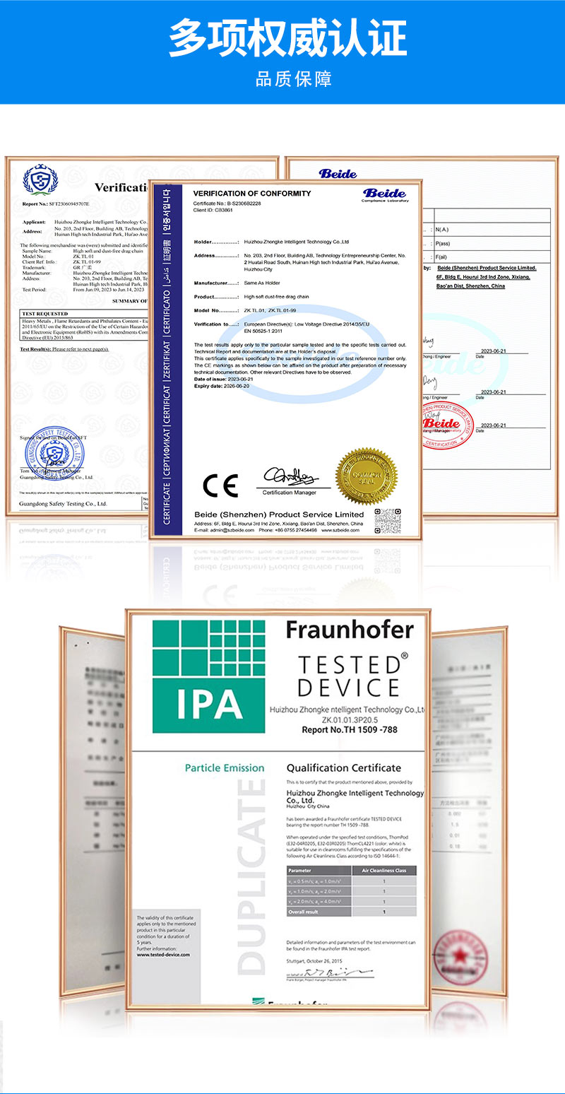 廣柔波紋管拖鏈高柔無塵拖鏈管線包產(chǎn)品認證證書 廣柔波紋管拖鏈高柔無塵拖鏈管線包產(chǎn)品認證證書